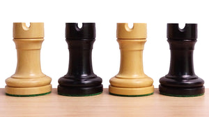 The Repro of Averbakh 1949 Moscow Chess Championship Chess Pieces in Ebonized & Boxwood 4.20 inch King - 1130 Grams Weight