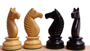 The Repro of Averbakh 1949 Moscow Chess Championship Chess Pieces in Ebonized & Boxwood 4.20 inch King - 1130 Grams Weight