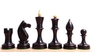 The Repro of Averbakh 1949 Moscow Chess Championship Chess Pieces in Ebonized & Boxwood 4.20 inch King - 1130 Grams Weight