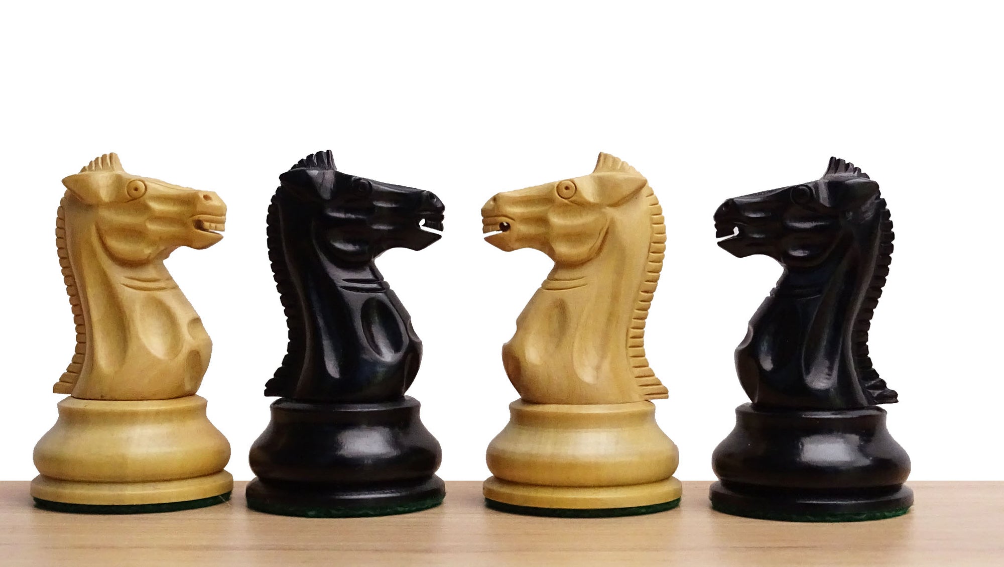 The Japanese Golden Castle "The Craftsman" Master Chess Set Pieces Only in Ebony & Boxwood 3.50 inch King - 1300 Grams Weight