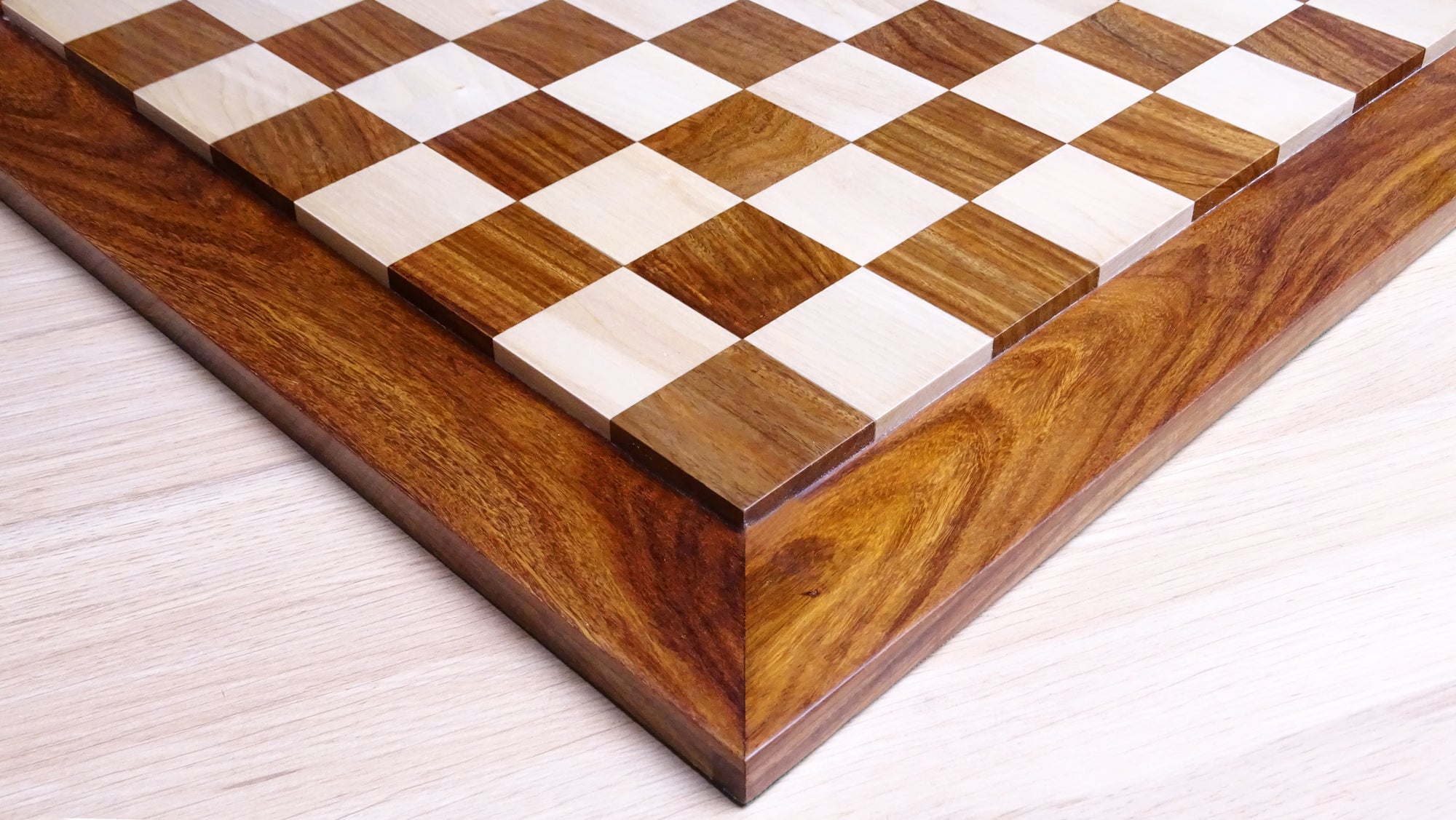 20 inch Raised Square Solid Wood Chess Board
