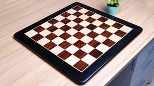 23 inch Solid Wood Chess Board in Indian Rosewood and Maple Wood - 55 mm sq