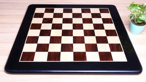 21 inch Solid Wood Chess Board in Indian Rosewood and Maple Wood - 53mm