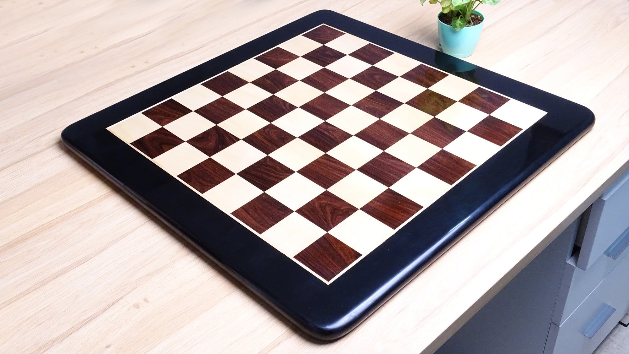 Solid Wood Chess Board in Indian Rosewood
