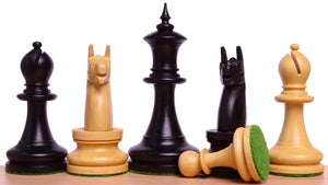 Repro 1904 American Chess Company's Tournament Chess Pieces in Black Ebonized & Natural Boxwood - Extra Queens