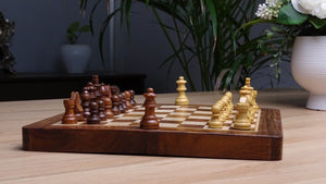 wooden travel chess set